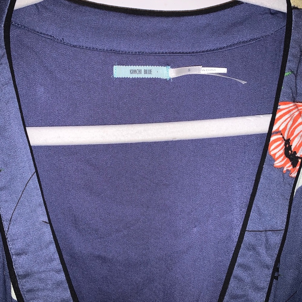 Urban/kimchi blue slate floral print wrap dress - Picture 3 of 4